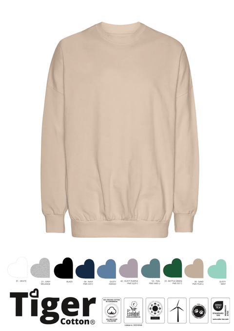 T63011 TIGER COTTON OVERSIZED SWEATSHIRT