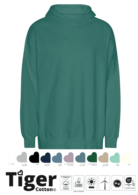 T63111 TIGER COTTON OVERSIZED HOODIE