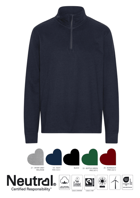 O73701 UNISEX QUARTER ZIP SWEATSHIRT