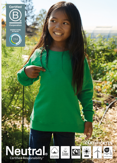 FAIRTRADE ORGANIC KIDS SWEATSHIRT NEUTRAL® O33001