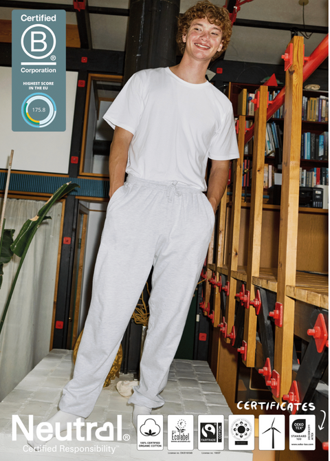 FAIRTRADE ORGANIC UNISEX SWEATPANTS W. ELASTIC CUFF NEUTRAL® O74003
