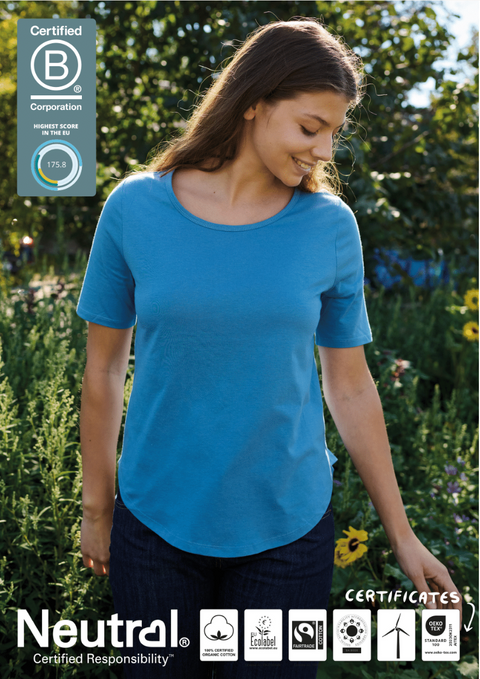 FAIRTRADE ORGANIC LADIES HALF SLEEVE T-SHIRT NEUTRAL® O81004