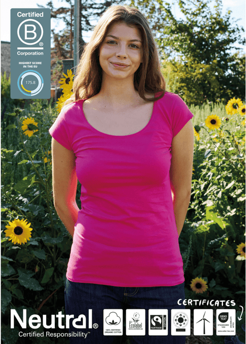 FAIRTRADE ORGANIC LADIES ROUNDNECK T-SHIRT NEUTRAL® O81010