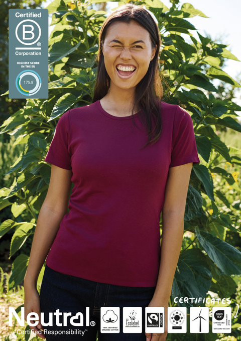 FAIRTRADE ORGANIC LADIES INTERLOCK T-SHIRT NEUTRAL® O81029