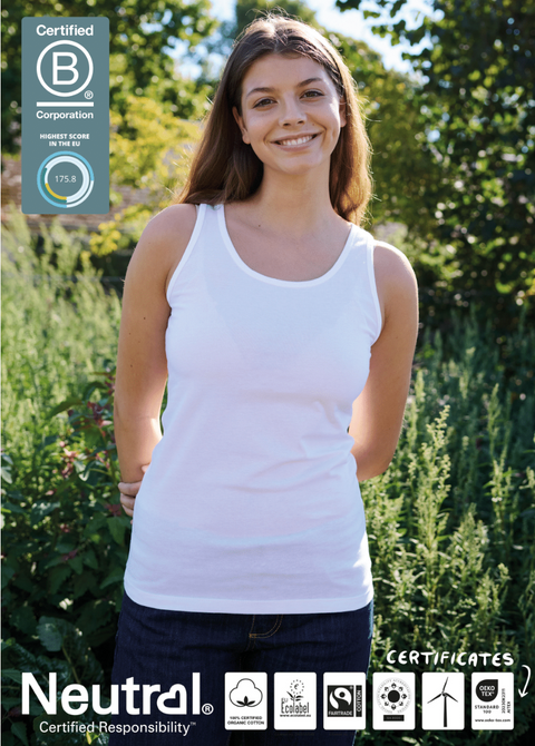 FAIRTRADE ORGANIC LADIES TANK TOP NEUTRAL® O81300