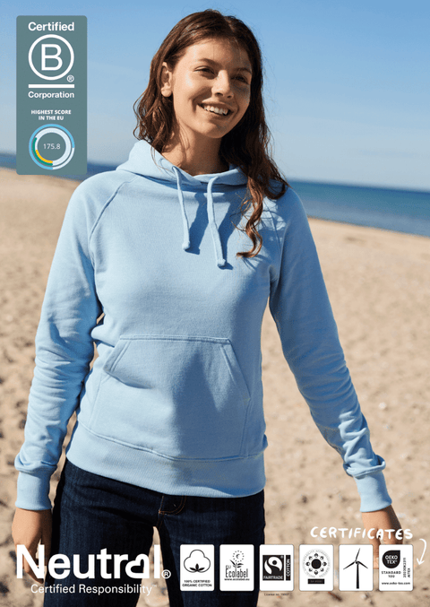 FAIRTRADE ORGANIC LADIES HOODIE NEUTRAL® O83101