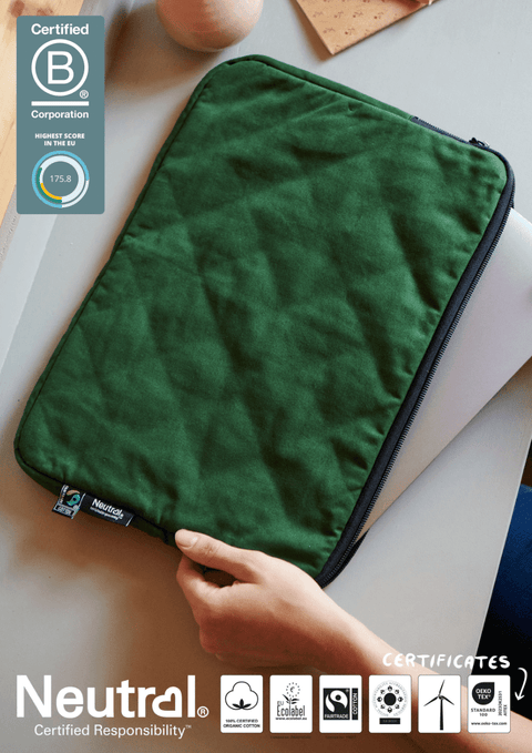 FAIRTRADE ORGANIC LAPTOP BAG 15" NEUTRAL® O90044