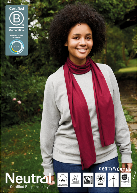 FAIRTRADE ORGANIC JERSEY SCARF NEUTRAL® O93010