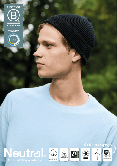 FAIRTRADE ORGANIC RIB BEANIE NEUTRAL® O93057
