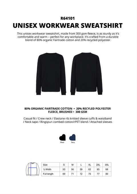 UNISEX WORKWEAR SWEATSHIRT NEUTRAL® O69301