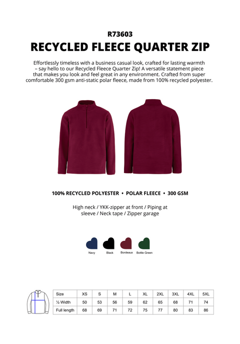 FAIRTRADE ORGANIC UNISEX QUARTER ZIP SWEATSHIRT NEUTRAL® O73701