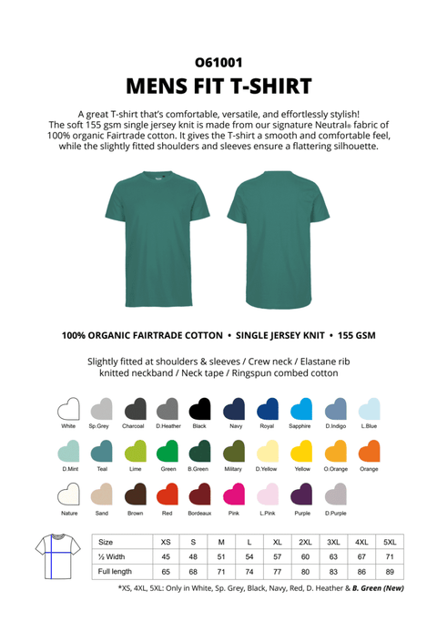 FAIRTRADE ORGANIC FITTED T-SHIRT NEUTRAL® O61001